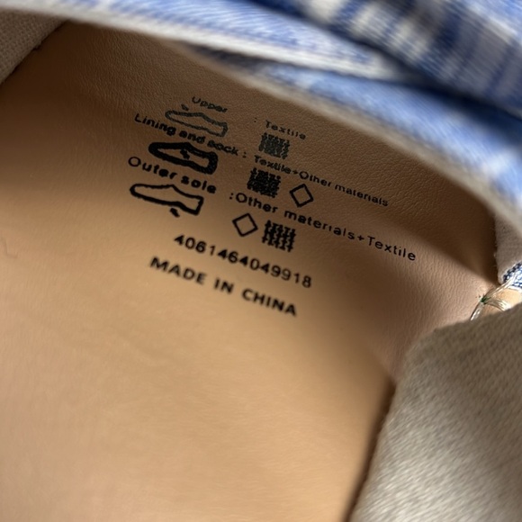 SERRA Blue and White Denim Bow Slip On Espadrille Sandals Size 10 NWOT - Picture 5 of 6